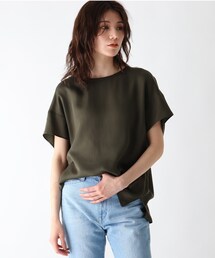 JET | ◆【ウォッシャブル】テロントサテン半袖ブラウス(シャツ/ブラウス)