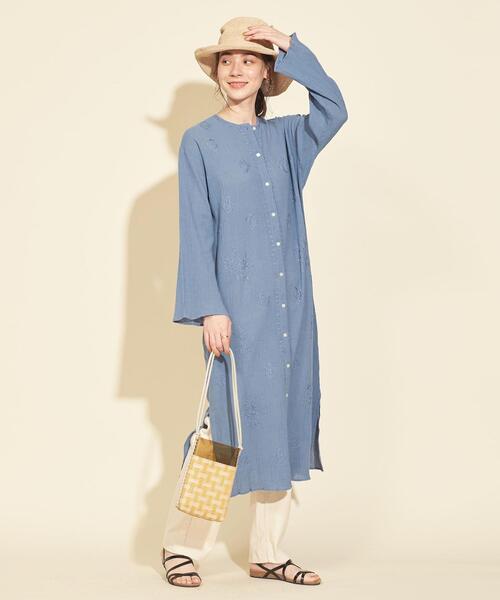 BEAUTY&YOUTH UNITED ARROWS(ビューティーアンドユースユナイテッドアローズ)の「BY∴ エンブロイダリーペイズリーワンピース -ウォッシャブル-(ワンピース・レディース・オフホワイト/ブラック/コバルトブルー・FREE)」の10枚目の写真