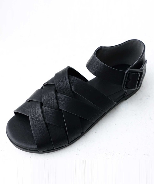 antiqua(アンティカ)の「クロス編みメッシュサンダル(サンダル・レディース・ブラック・L/M/LL/S)」の9枚目の写真