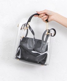 Julia Boutique | ポーチ付きクリアハンドバッグ・ショルダーバッグ/21093(ハンドバッグ)