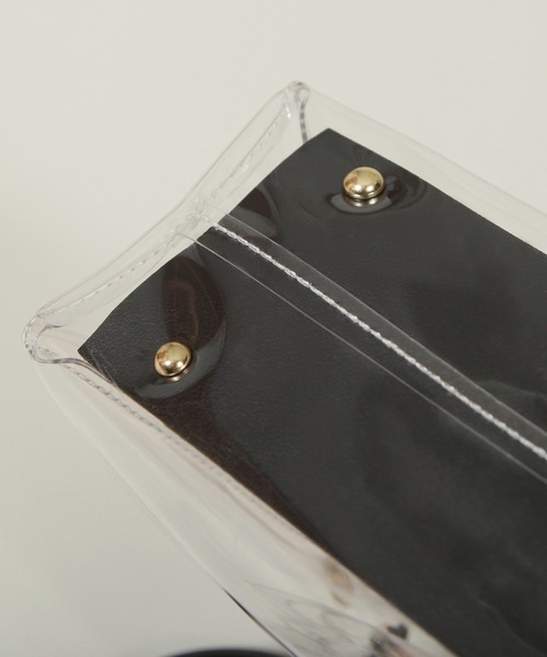 Julia Boutique（ジュリアブティック）の「ポーチ付きクリアハンドバッグ・ショルダーバッグ/21093（ハンドバッグ・レディース・ホワイト/ブラック・ONE）」の16枚目の写真