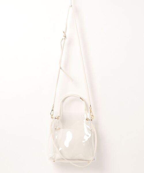 Julia Boutique（ジュリアブティック）の「ポーチ付きクリアハンドバッグ・ショルダーバッグ/21093（ハンドバッグ・レディース・ホワイト/ブラック・ONE）」の22枚目の写真