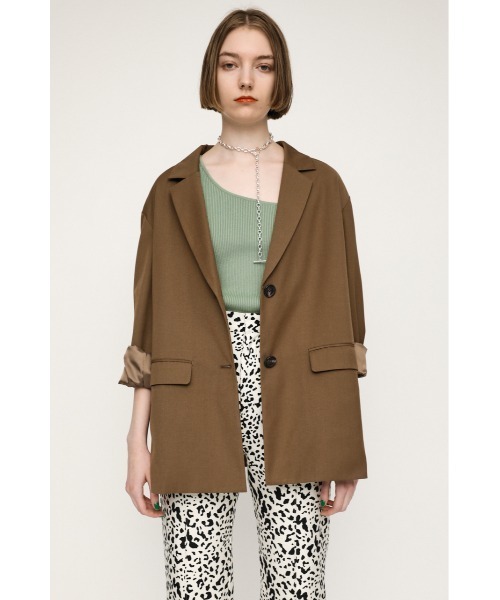 SLY(スライ)の「LIGHT TOUCH JACKET ライト タッチ ジャケット(テーラードジャケット・レディース・アイボリー/ブラウン/ライトパープル・1/2)」の16枚目の写真