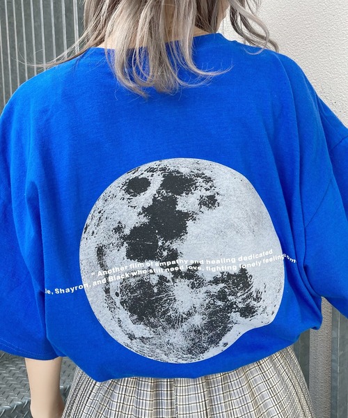 Figments（フィグメンツ）の「ムーンTシャツ（Tシャツ/カットソー・レディース・ブラック/ブルー・FREE）」の7枚目の写真