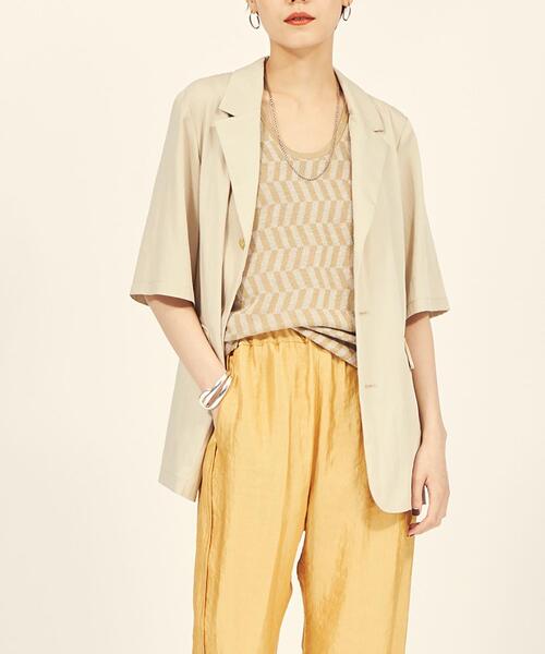 BRACTMENT(ブラクトメント)の「『BRACTMENT(ブラクトメント)』 BM VIS/N 5SL シャケット / ジャケット(その他アウター・レディース・ネイビー/ベージュ・FREE)」の2枚目の写真