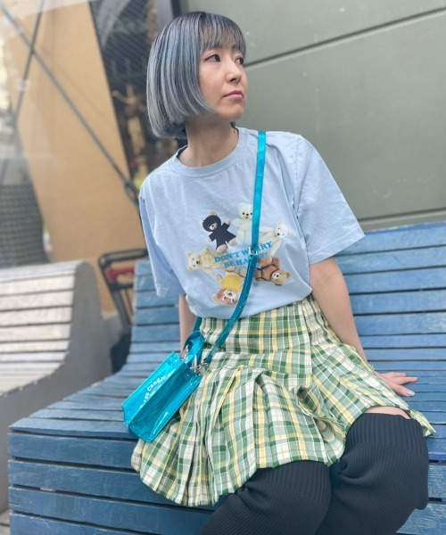 Candy Stripper（キャンディストリッパー）の「DON'T WORRY Tシャツ（Tシャツ/カットソー・レディース・ライトブルー/ブラック/オフホワイト/ピンク/サックスブルー・2/4/3）」の4枚目の写真