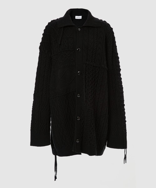 BELPER（ベルパー）の「LINING KNIT JACKET（カーディガン/ボレロ・レディース・ブラック/グリーン/ベージュ系その他・FREE）」の2枚目の写真