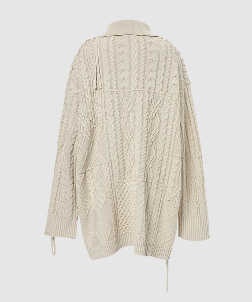 BELPER（ベルパー）の「LINING KNIT JACKET（カーディガン/ボレロ・レディース・ブラック/グリーン/ベージュ系その他・FREE）」の4枚目の写真