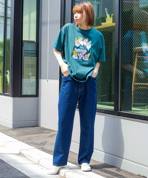 Disney(ディズニー)の「∴WEGO/別注 Disney刺繍Tシャツ(Tシャツ/カットソー・レディース・ダークグリーン/イエロー/ブルー・FREE)」の4枚目の写真