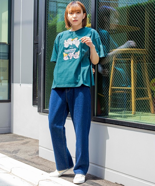 Disney(ディズニー)の「∴WEGO/別注 Disney刺繍Tシャツ(Tシャツ/カットソー・レディース・ダークグリーン/イエロー/ブルー・FREE)」の6枚目の写真