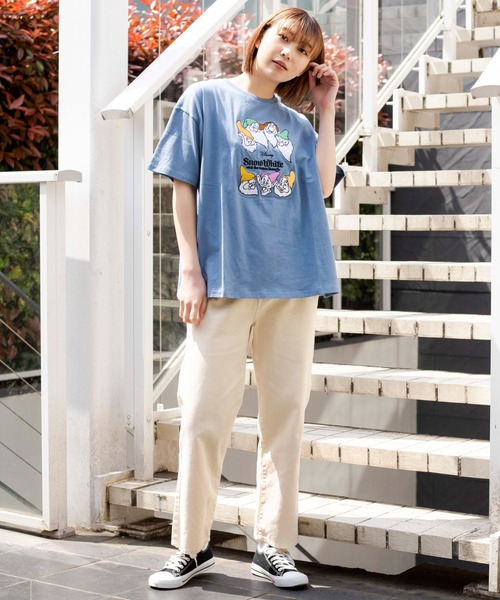 Disney(ディズニー)の「∴WEGO/別注 Disney刺繍Tシャツ(Tシャツ/カットソー・レディース・ダークグリーン/イエロー/ブルー・FREE)」の7枚目の写真