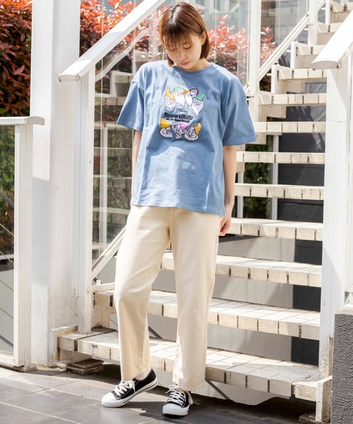 Disney(ディズニー)の「∴WEGO/別注 Disney刺繍Tシャツ(Tシャツ/カットソー・レディース・ダークグリーン/イエロー/ブルー・FREE)」の8枚目の写真