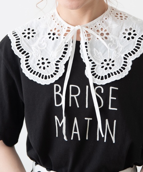 MERLOT（メルロー）の「おはなレースつけ襟（付け襟・レディース・ホワイト・FREE）」の4枚目の写真