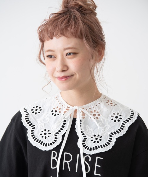 MERLOT（メルロー）の「おはなレースつけ襟（付け襟・レディース・ホワイト・FREE）」の21枚目の写真