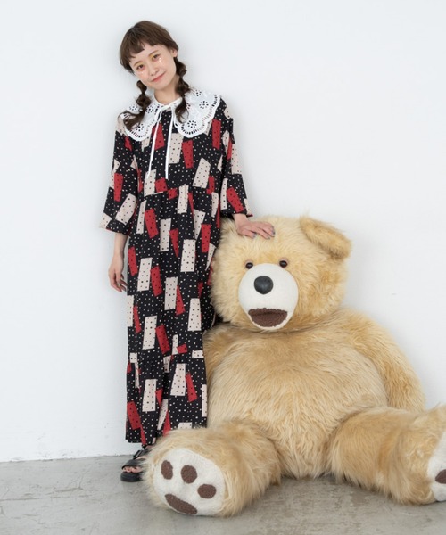 MERLOT（メルロー）の「おはなレースつけ襟（付け襟・レディース・ホワイト・FREE）」の16枚目の写真