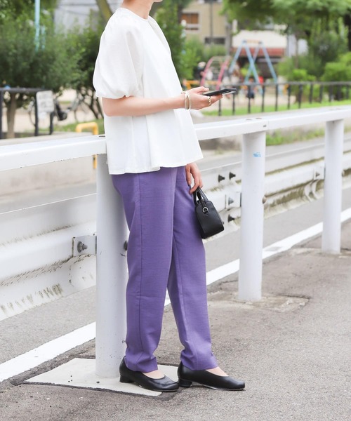 SENSE OF PLACE by URBAN RESEARCH（センスオブプレイスバイアーバンリサーチ）の「ボリュームスリーブドッキングTシャツ（Tシャツ/カットソー・レディース・ベージュ/ブラック/オフホワイト・ONE）」の4枚目の写真