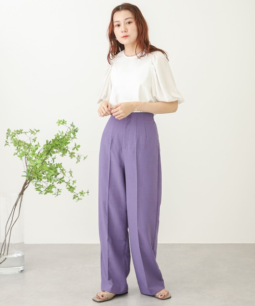 SENSE OF PLACE by URBAN RESEARCH（センスオブプレイスバイアーバンリサーチ）の「ボリュームスリーブドッキングTシャツ（Tシャツ/カットソー・レディース・ベージュ/ブラック/オフホワイト・ONE）」の9枚目の写真