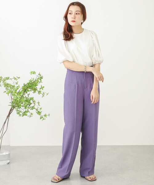 SENSE OF PLACE by URBAN RESEARCH（センスオブプレイスバイアーバンリサーチ）の「ボリュームスリーブドッキングTシャツ（Tシャツ/カットソー・レディース・ベージュ/ブラック/オフホワイト・ONE）」の10枚目の写真