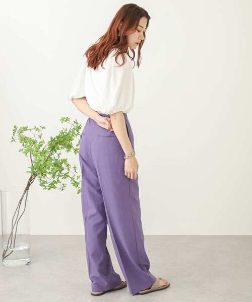 SENSE OF PLACE by URBAN RESEARCH（センスオブプレイスバイアーバンリサーチ）の「ボリュームスリーブドッキングTシャツ（Tシャツ/カットソー・レディース・ベージュ/ブラック/オフホワイト・ONE）」の13枚目の写真