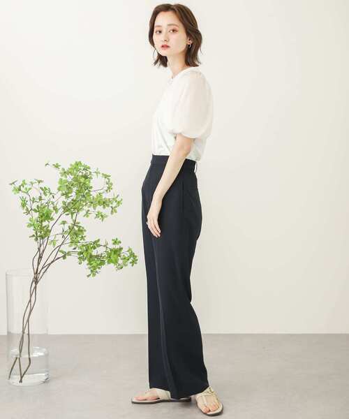 SENSE OF PLACE by URBAN RESEARCH（センスオブプレイスバイアーバンリサーチ）の「ボリュームスリーブドッキングTシャツ（Tシャツ/カットソー・レディース・ベージュ/ブラック/オフホワイト・ONE）」の22枚目の写真