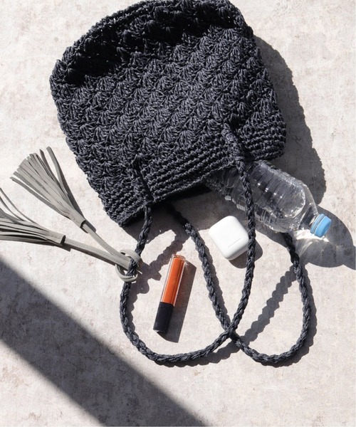 JOURNAL STANDARD relume（ジャーナルスタンダード　レリューム）の「《WEB限定2》RELUME ペーパーフリンジBAG◆（ハンドバッグ・レディース・ネイビー/ナチュラル/カーキ・FREE）」の3枚目の写真