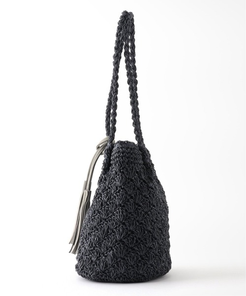 JOURNAL STANDARD relume（ジャーナルスタンダード　レリューム）の「《WEB限定2》RELUME ペーパーフリンジBAG◆（ハンドバッグ・レディース・ネイビー/ナチュラル/カーキ・FREE）」の6枚目の写真