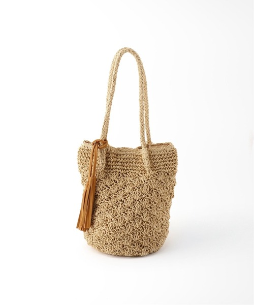 JOURNAL STANDARD relume（ジャーナルスタンダード　レリューム）の「《WEB限定2》RELUME ペーパーフリンジBAG◆（ハンドバッグ・レディース・ネイビー/ナチュラル/カーキ・FREE）」の12枚目の写真