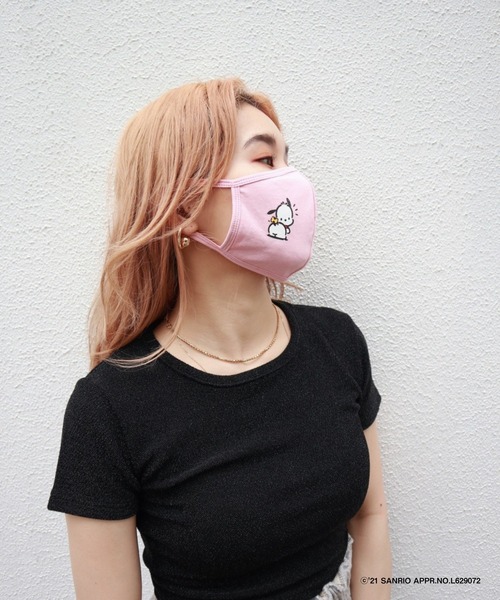 FIG&VIPER（フィグアンドバイパー）の「ポチャッコフェイスマスク（マスク・レディース・ホワイト/ブラック/ピンク・FREE）」の11枚目の写真