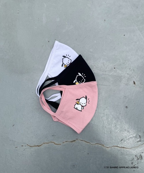 FIG&VIPER（フィグアンドバイパー）の「ポチャッコフェイスマスク（マスク・レディース・ホワイト/ブラック/ピンク・FREE）」の4枚目の写真