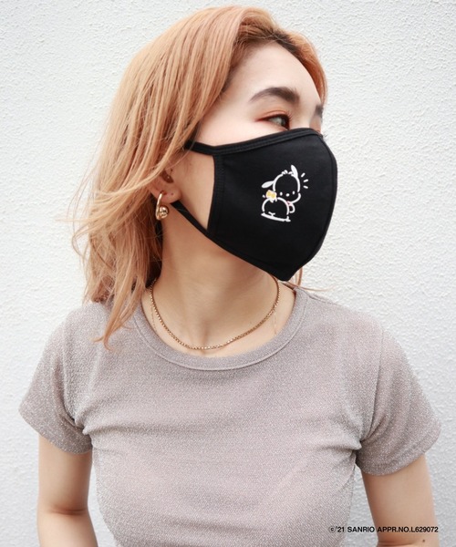 FIG&VIPER（フィグアンドバイパー）の「ポチャッコフェイスマスク（マスク・レディース・ホワイト/ブラック/ピンク・FREE）」の7枚目の写真