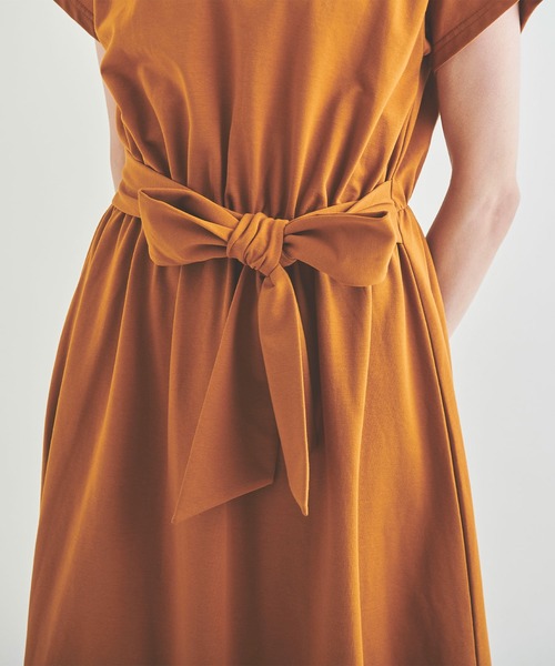 Anuenue（アヌエヌエ）の「ウエストリボンTシャツワンピース（ワンピース・レディース・ネイビー/カーキ/グレー/ブラウン・FREE）」の20枚目の写真