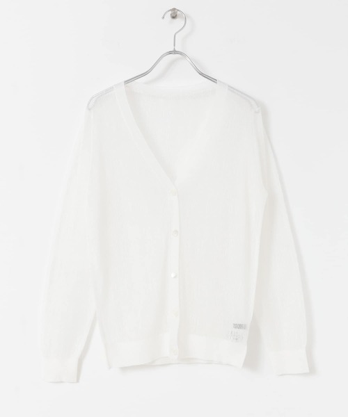 KBF+（ケービーエフプラス）の「KBF+　シアーカーディガン（カーディガン/ボレロ・レディース・オフホワイト/レッド系その他/ブラック・ONE）」の16枚目の写真