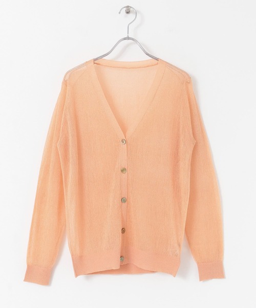 KBF+（ケービーエフプラス）の「KBF+　シアーカーディガン（カーディガン/ボレロ・レディース・オフホワイト/レッド系その他/ブラック・ONE）」の7枚目の写真