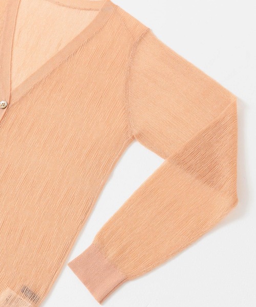 KBF+（ケービーエフプラス）の「KBF+　シアーカーディガン（カーディガン/ボレロ・レディース・オフホワイト/レッド系その他/ブラック・ONE）」の9枚目の写真