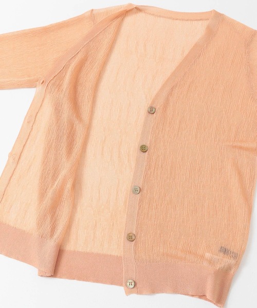 KBF+（ケービーエフプラス）の「KBF+　シアーカーディガン（カーディガン/ボレロ・レディース・オフホワイト/レッド系その他/ブラック・ONE）」の5枚目の写真