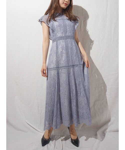 MERCURYDUO（マーキュリーデュオ）の「レースハイネックドレス（ドレス・レディース・ブラック/ブルー・SMALL/MEDIUM）」の8枚目の写真