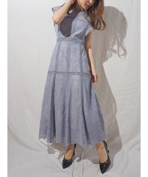 MERCURYDUO（マーキュリーデュオ）の「レースハイネックドレス（ドレス・レディース・ブラック/ブルー・SMALL/MEDIUM）」の11枚目の写真
