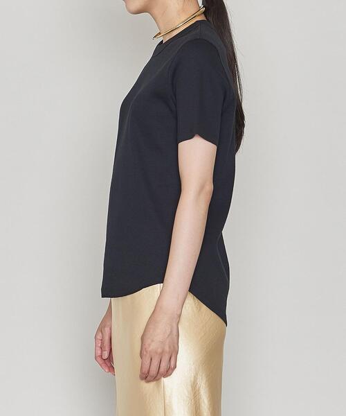 ASTRAET（アストラット）の「＜ASTRAET（アストラット）＞CO/PU クルーネック Tシャツ②（Tシャツ/カットソー・レディース・ホワイト/ブラック・FREE）」の4枚目の写真