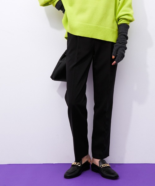 ADAM ET ROPE'（アダムエロペ）の「スリムスラックス（スラックス・レディース・ブラック/ダークブラウン/ピンク・38/36/34）」の2枚目の写真