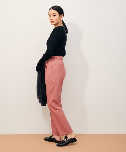 ADAM ET ROPE'（アダムエロペ）の「スリムスラックス（スラックス・レディース・ブラック/ダークブラウン/ピンク・38/36/34）」の5枚目の写真