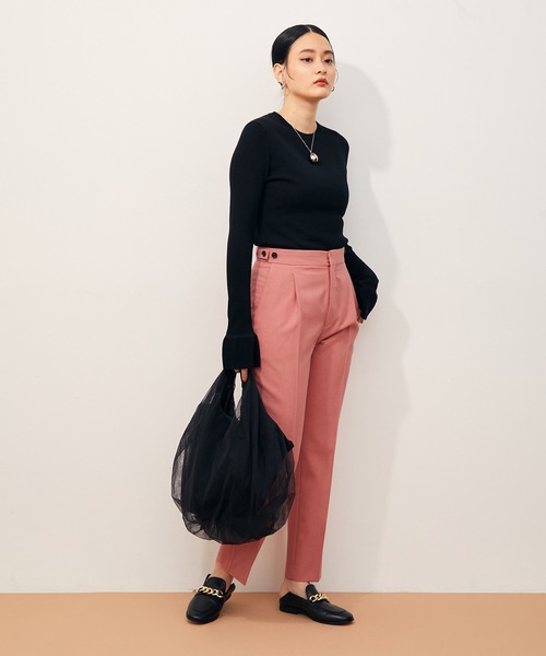 ADAM ET ROPE'（アダムエロペ）の「スリムスラックス（スラックス・レディース・ブラック/ダークブラウン/ピンク・38/36/34）」の18枚目の写真