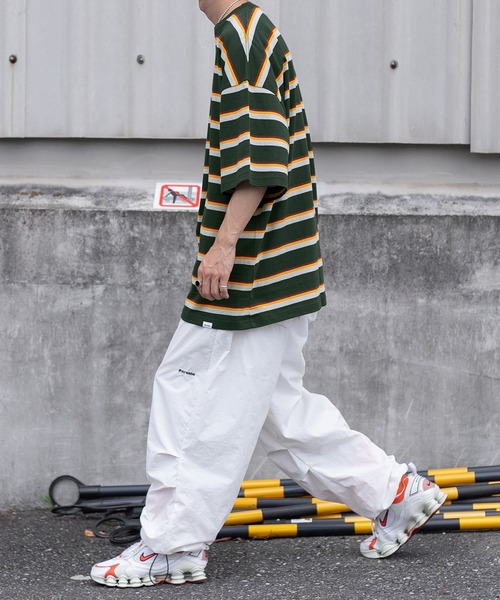 Perushu（ペルーシュ）の「レトロボーダーTシャツ（Tシャツ/カットソー・メンズ・ダークグリーン/ボルドー/マスタード・MEDIUM/LARGE）」の6枚目の写真