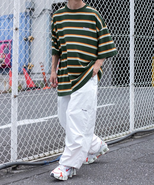 Perushu（ペルーシュ）の「レトロボーダーTシャツ（Tシャツ/カットソー・メンズ・ダークグリーン/ボルドー/マスタード・MEDIUM/LARGE）」の5枚目の写真