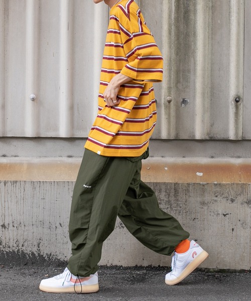 Perushu（ペルーシュ）の「レトロボーダーTシャツ（Tシャツ/カットソー・メンズ・ダークグリーン/ボルドー/マスタード・MEDIUM/LARGE）」の18枚目の写真