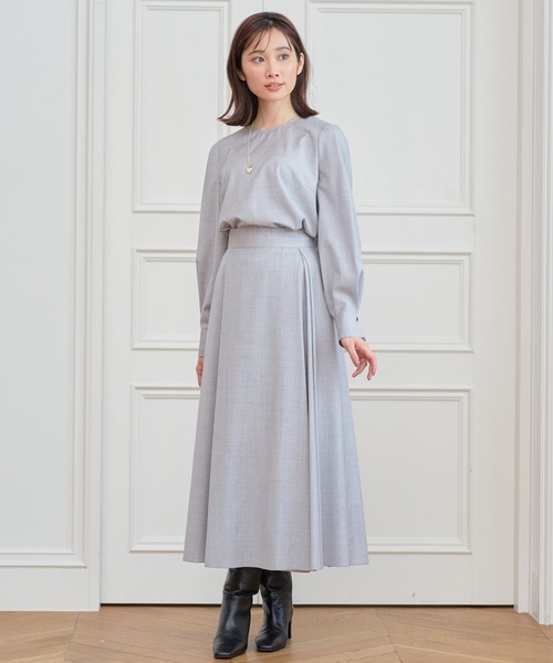 ANAYI(アナイ)の「【InRed 12月号掲載】ウールポプリンタックスリーブ ブラウス <手洗い可>(シャツ/ブラウス・レディース・ライトグレー/ライトブルー・38)」の13枚目の写真