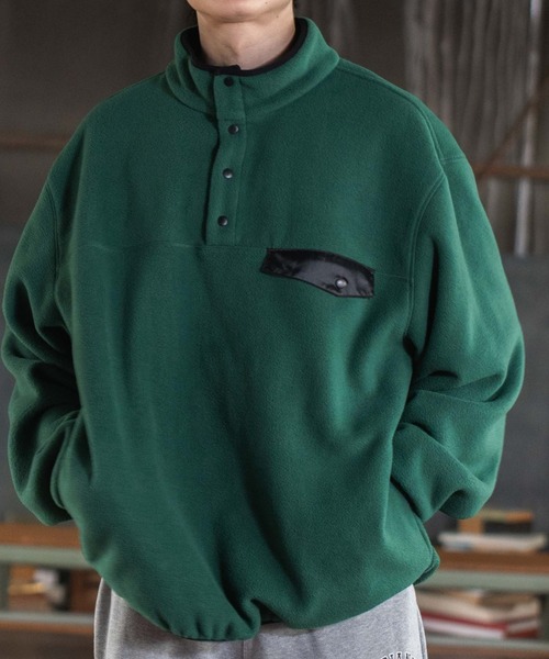 WEGO(ウィゴー)の「WEGO/フリーススナッププルオーバー(ブルゾン・メンズ・ブラック/ダークグリーン/パープル/アイボリー/ホワイト/その他1/その他2/ターコイズブルー/ピンク・MEDIUM/LARGE)」の16枚目の写真