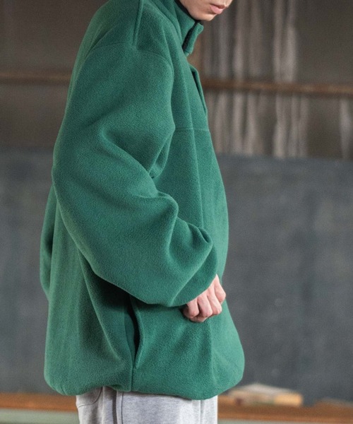 WEGO(ウィゴー)の「WEGO/フリーススナッププルオーバー(ブルゾン・メンズ・ブラック/ダークグリーン/パープル/アイボリー/ホワイト/その他1/その他2/ターコイズブルー/ピンク・MEDIUM/LARGE)」の15枚目の写真