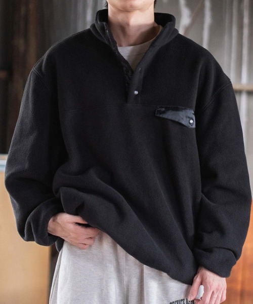 WEGO(ウィゴー)の「WEGO/フリーススナッププルオーバー(ブルゾン・メンズ・ブラック/ダークグリーン/パープル/アイボリー/ホワイト/その他1/その他2/ターコイズブルー/ピンク・MEDIUM/LARGE)」の18枚目の写真