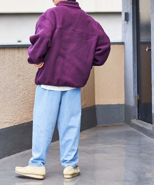 WEGO(ウィゴー)の「WEGO/フリーススナッププルオーバー(ブルゾン・メンズ・ブラック/ダークグリーン/パープル/アイボリー/ホワイト/その他1/その他2/ターコイズブルー/ピンク・MEDIUM/LARGE)」の11枚目の写真