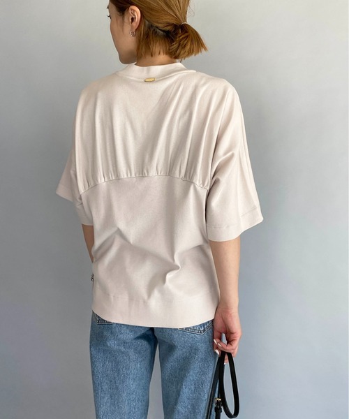 PICCIN（ピッチン）の「バックギャザープルオーバー（Tシャツ/カットソー・レディース・ベージュ/グリーン/レンガ・M）」の2枚目の写真